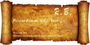 Rozenbaum Bíbor névjegykártya